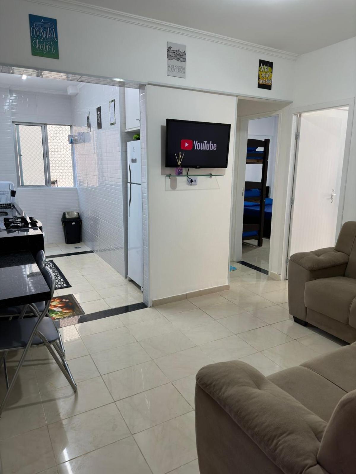 Apartamento Frente Ao Mar Com Varanda E Piscina Praia Grande  Exterior photo